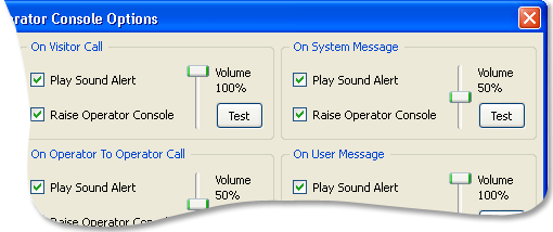 Die Lautstärke kann für jede Sound-Meldung angepasst werden