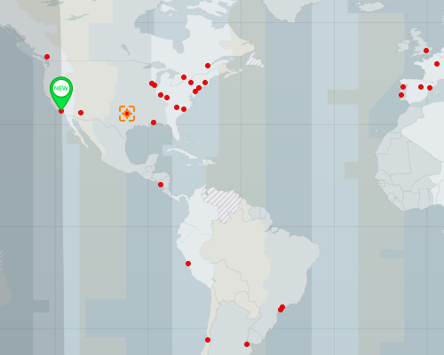Verteilung der Besucher auf einer Geolocation-Karte