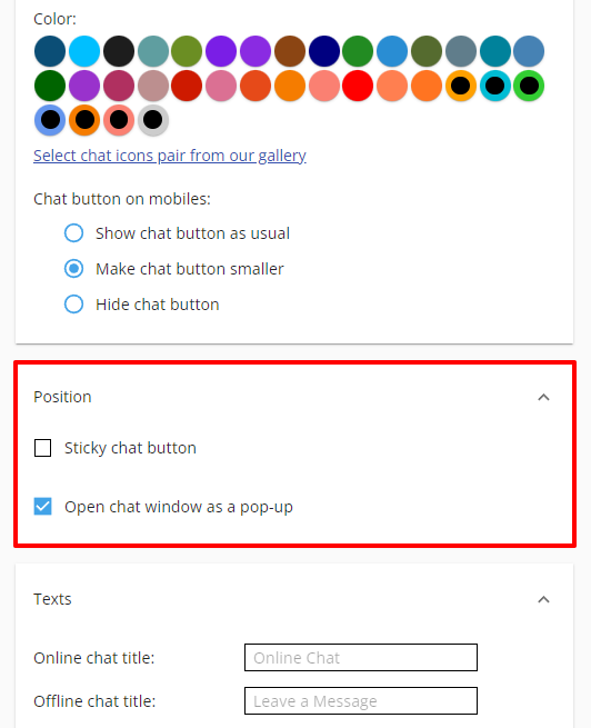 How to switch to classic chat button and window behaviour